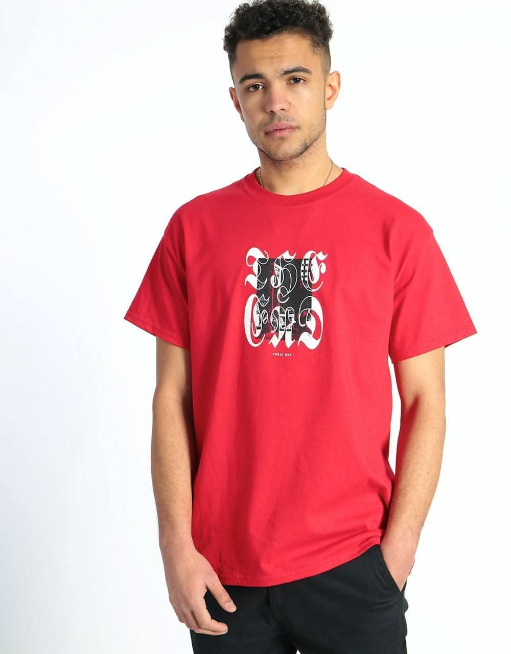 Route One The End T-Shirt - Cherry Red
