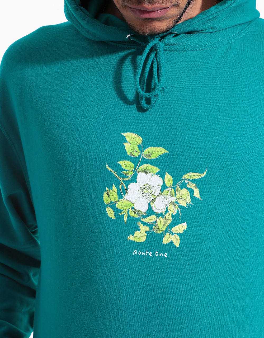 Route One Watercolour Pullover Hoodie - Jade