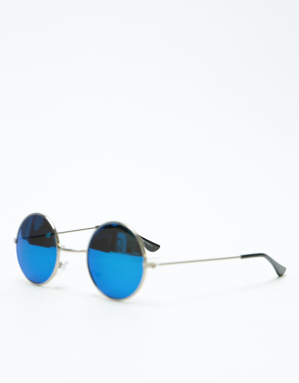 Route One Woodstock Sunglasses - Silver (Blue Mirror)