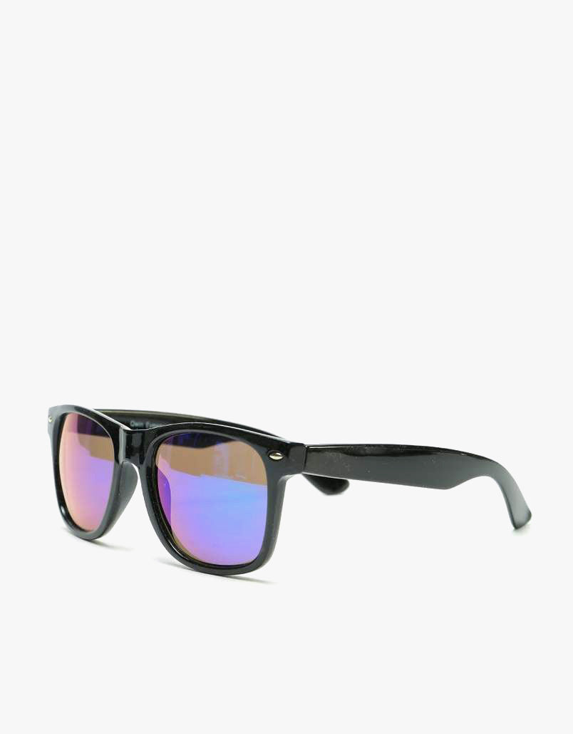 Route One Wayfarer Sunglasses - Black (Coloured Lens)