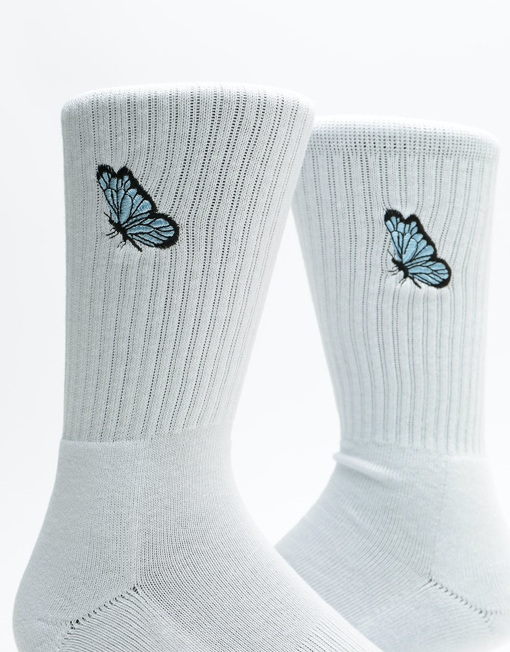 Route One Butterfly Socks - White