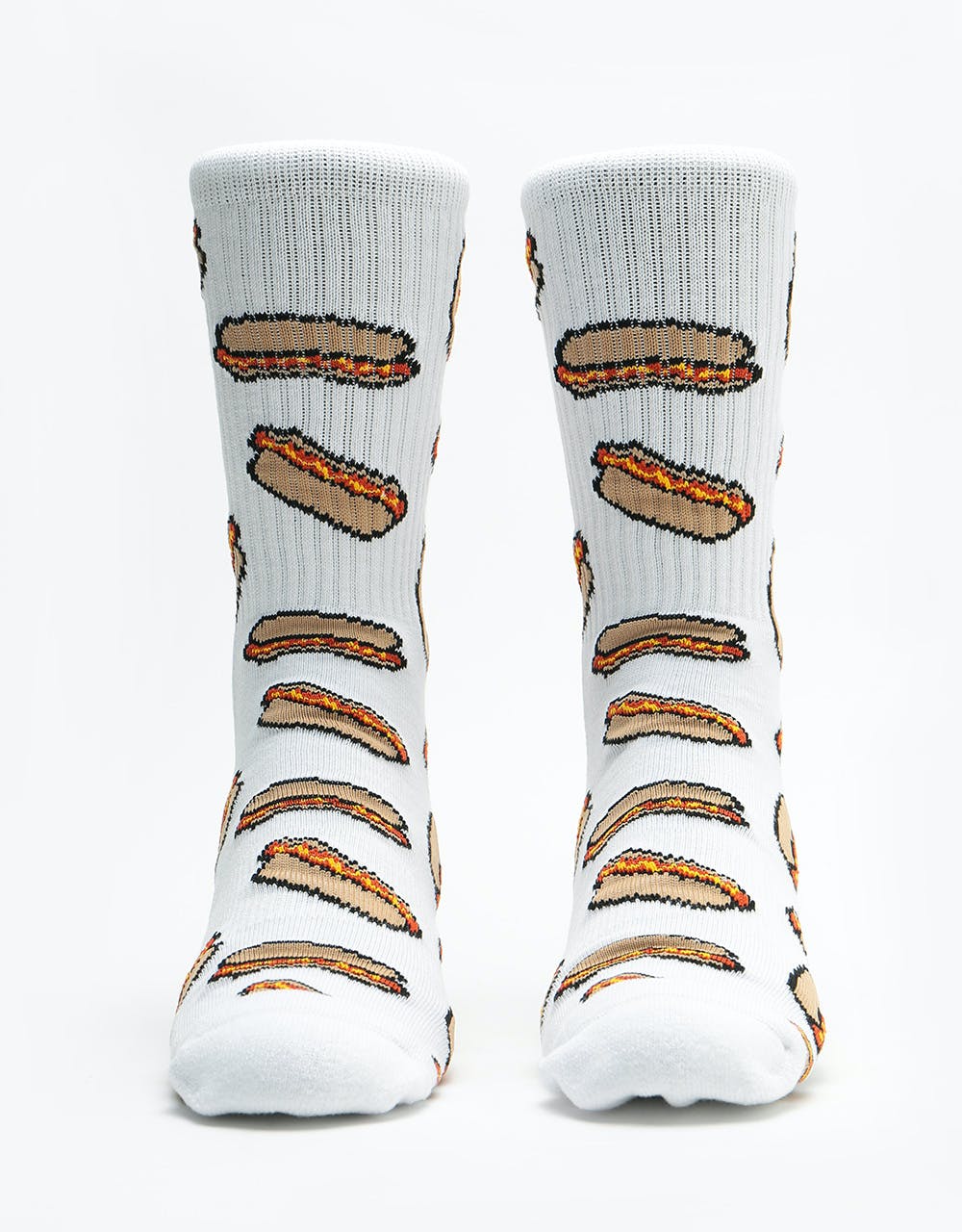 Route One Hot Dog Socks - White