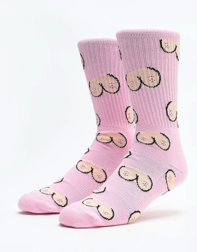 Route One The Twins Socks - Light Pink