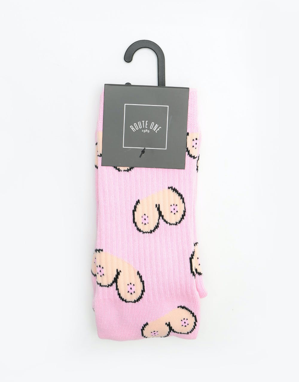 Route One The Twins Socks - Light Pink
