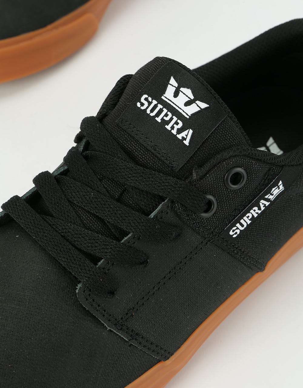Supra Stacks Vulc II Skate Shoes - Black TUF/Lt Gum