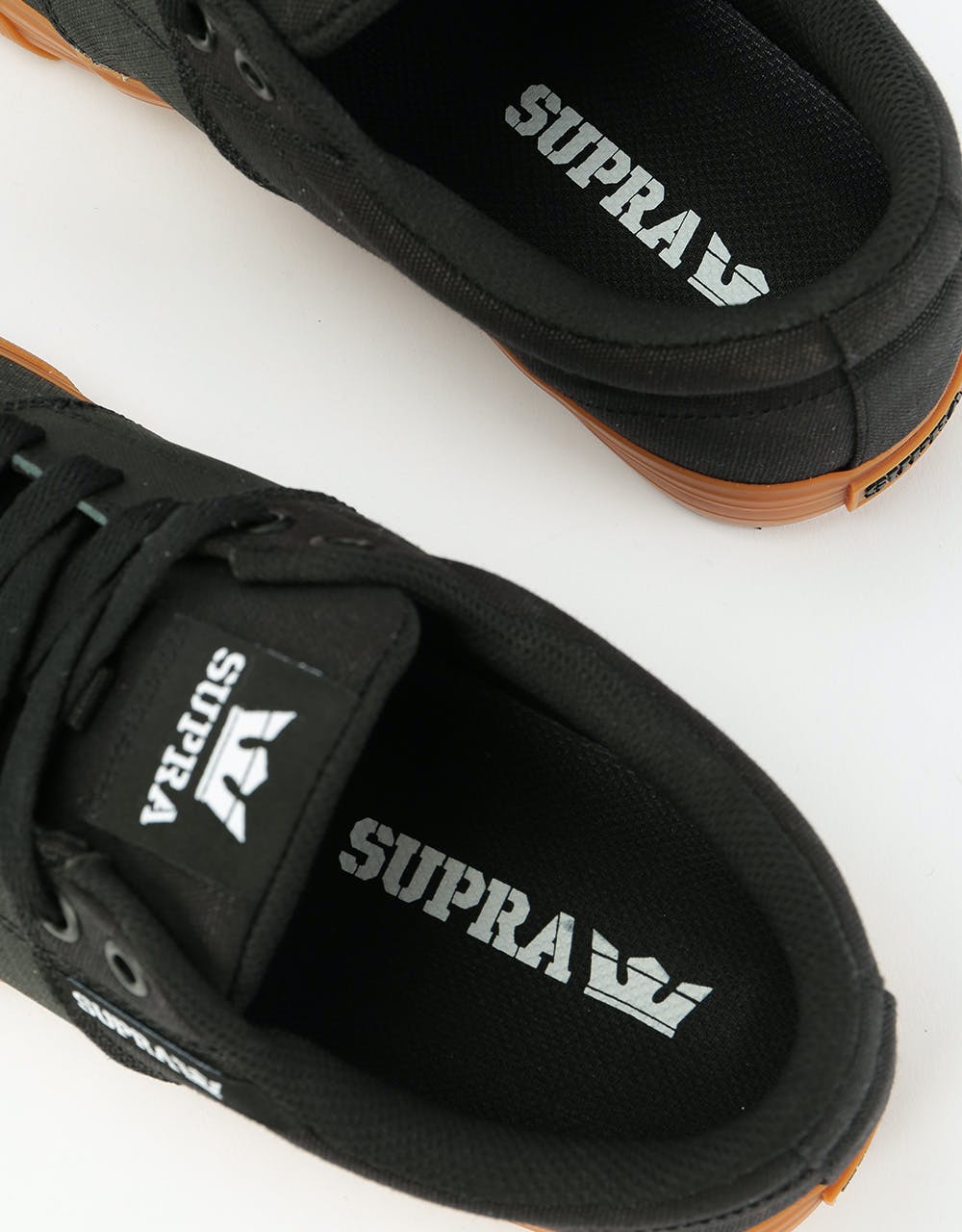 Supra Stacks Vulc II Skate Shoes - Black TUF/Lt Gum