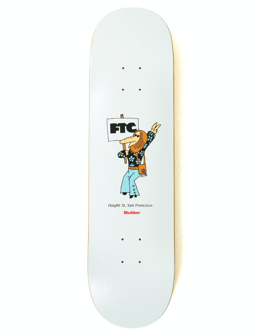 Butter Goods x FTC Hippie Skateboard Deck - 8.25"