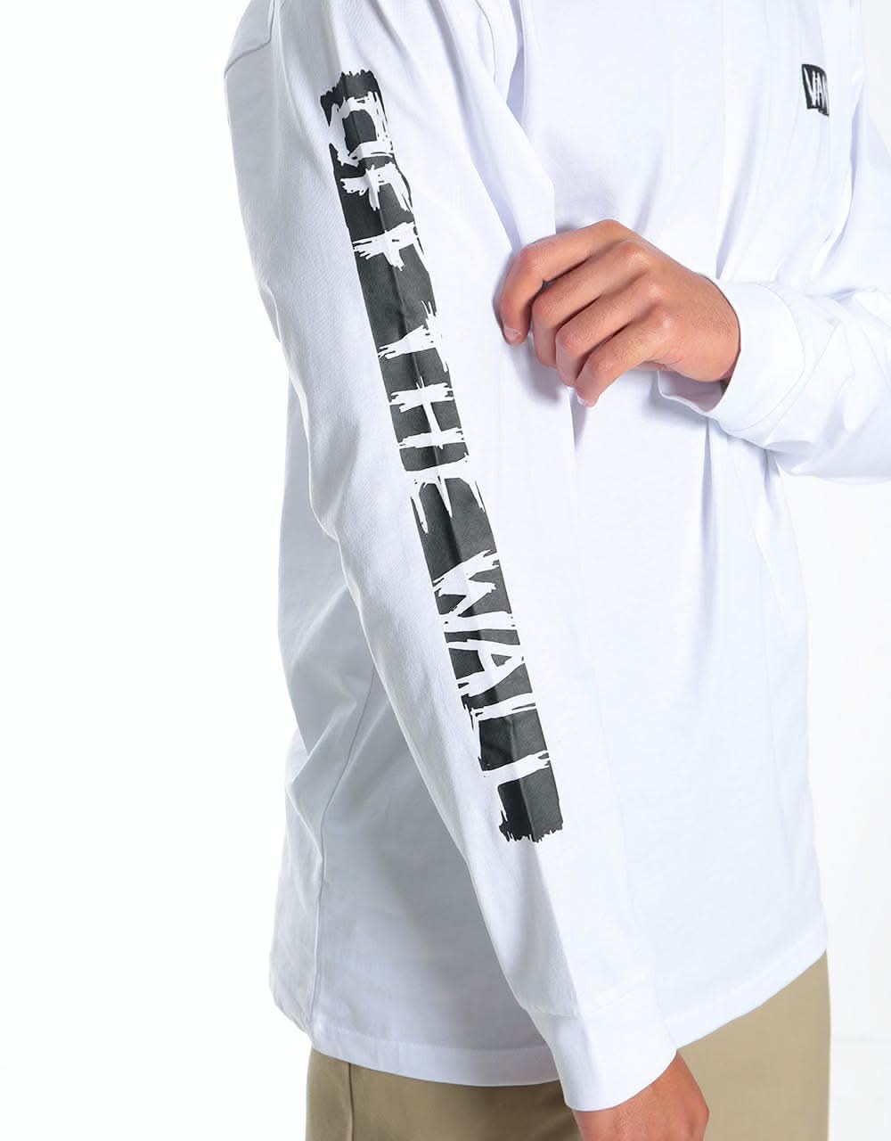 Vans Scratched L/S T-Shirt - White