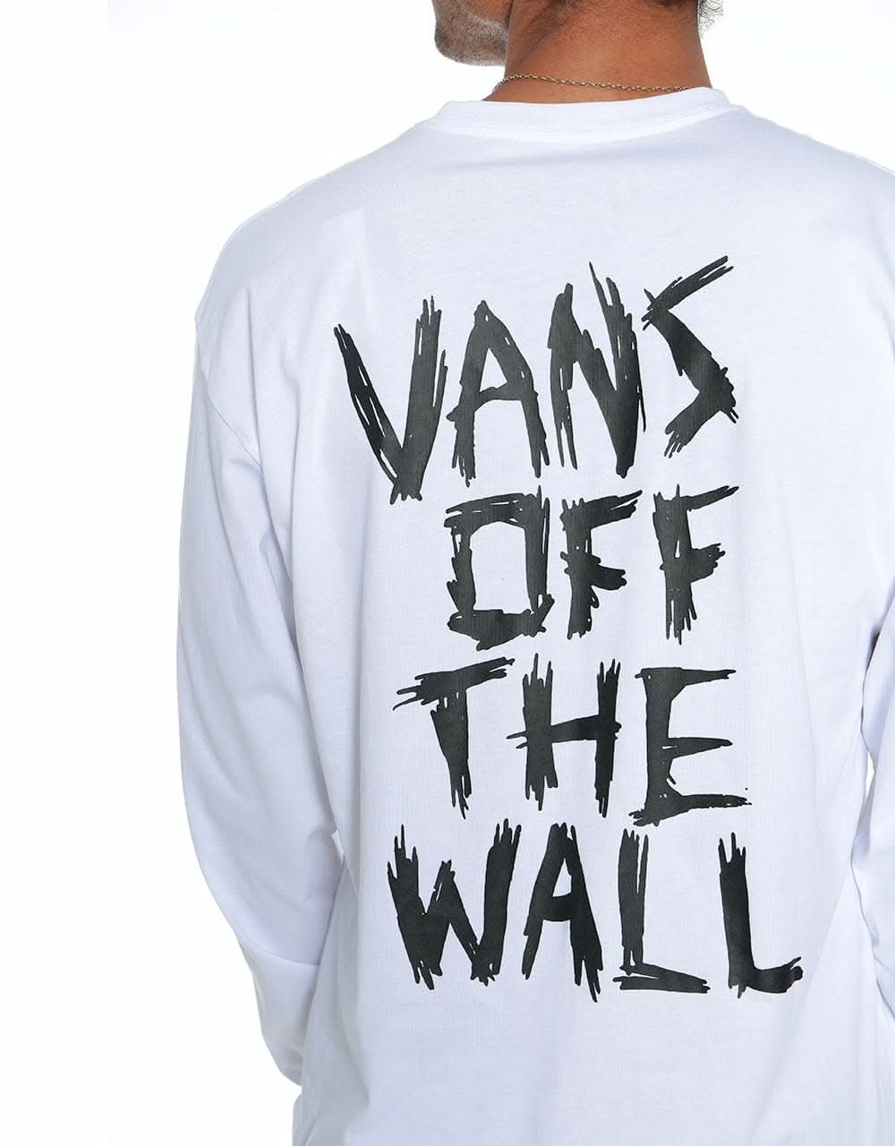 Vans Scratched L/S T-Shirt - White
