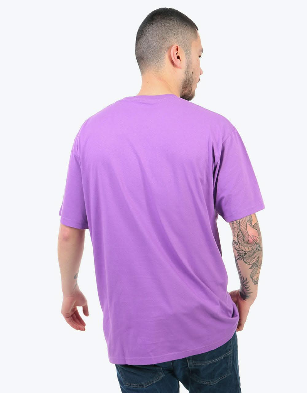 Vans Left Chest Logo T-Shirt - Dewberry/White
