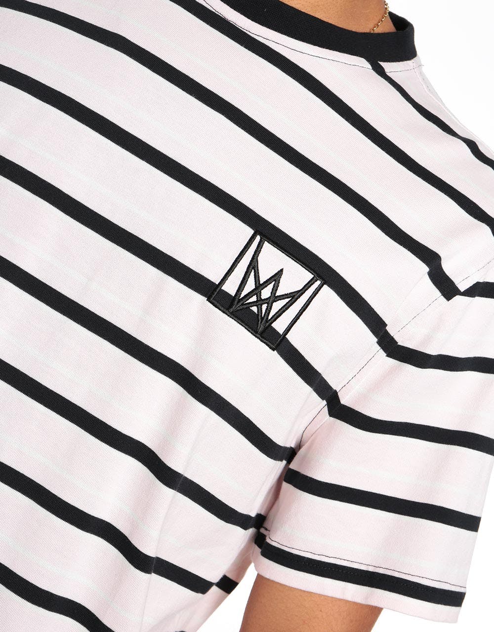 Welcome Icon Stripe S/S Knit T-Shirt - Light Pink