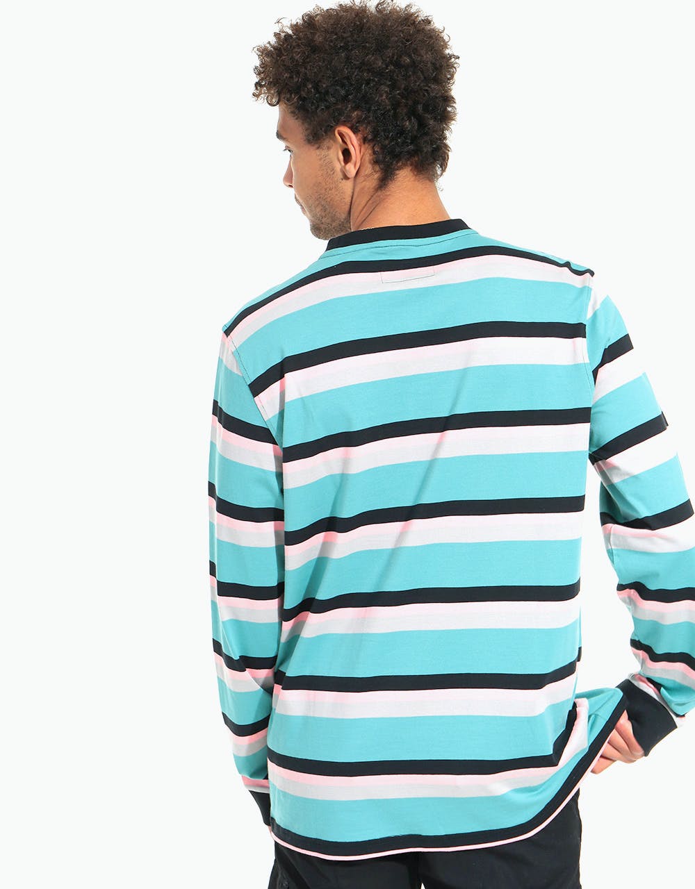 Welcome Medius Stripe L/S Knit T-Shirt - Dusty Teal