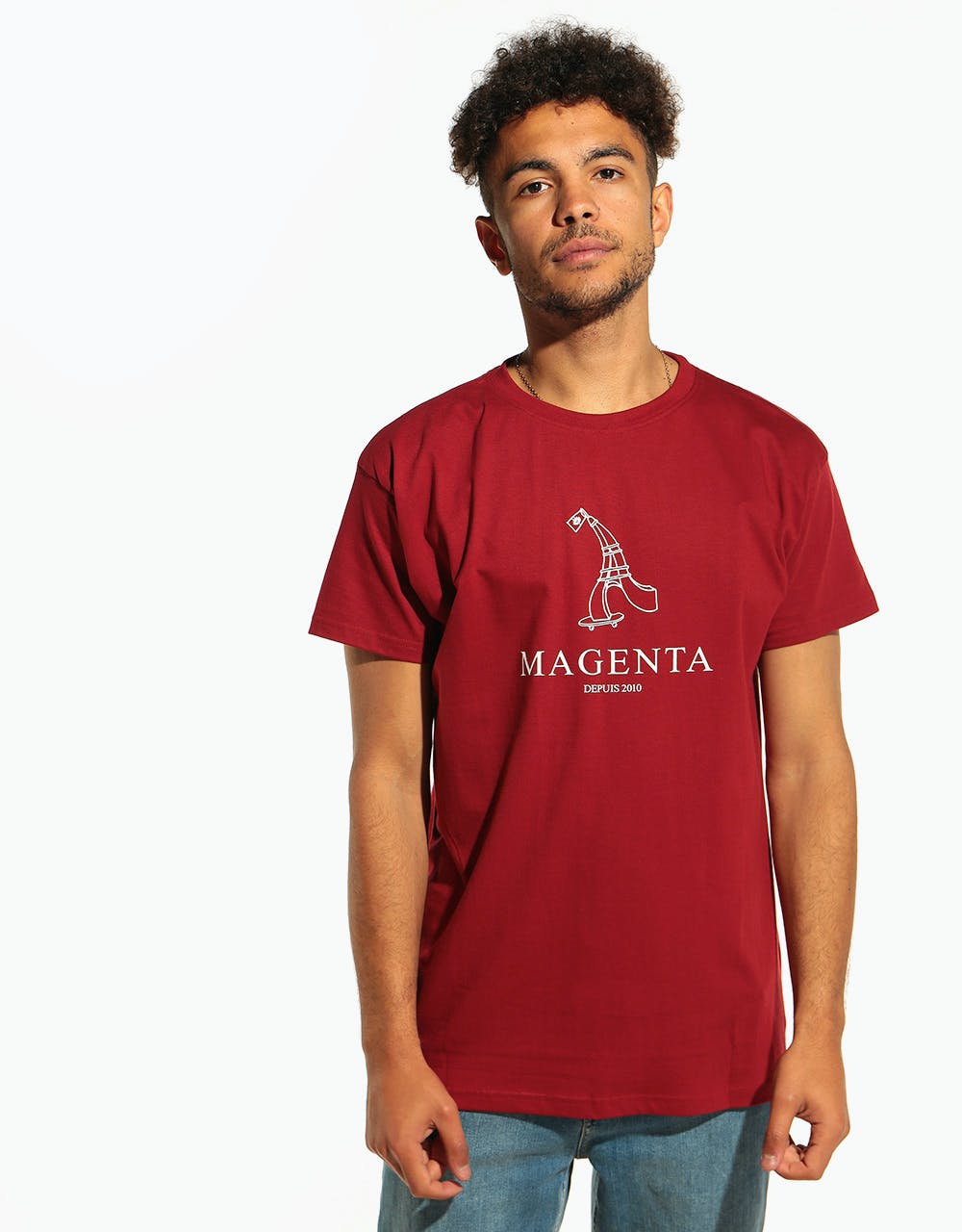 Magenta Depuis 2010 'Ten Year Collection' T-Shirt - Burgundy