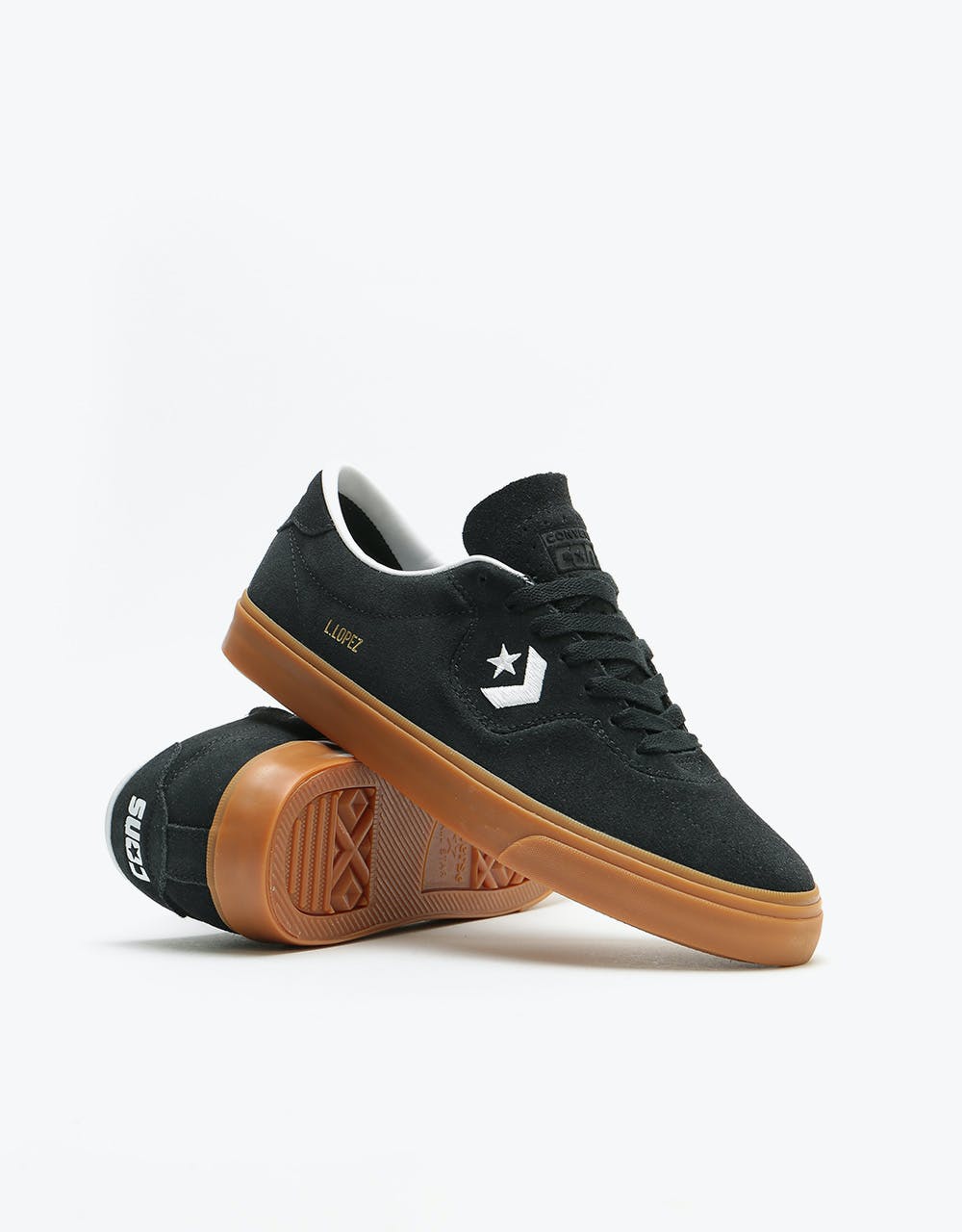 Converse Louie Lopez Pro Ox Skate Shoes - Black/White/Gum