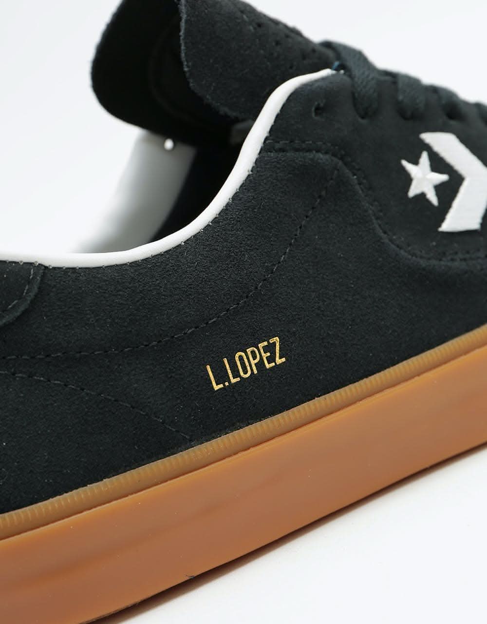 Converse Louie Lopez Pro Ox Skate Shoes - Black/White/Gum