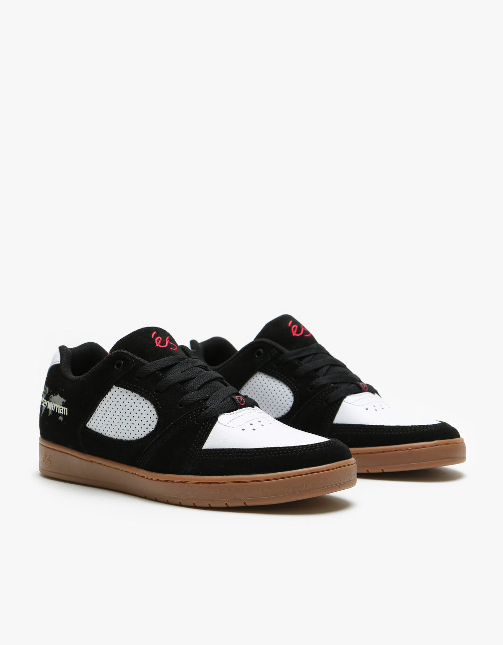 éS x Menikmati Accel Slim Skate Shoes - Black/White/Gum