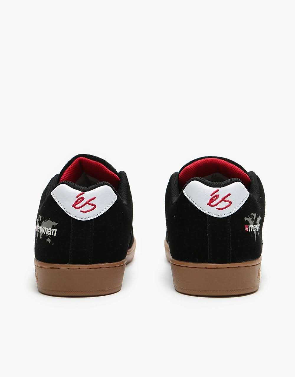 éS x Menikmati Accel Slim Skate Shoes - Black/White/Gum