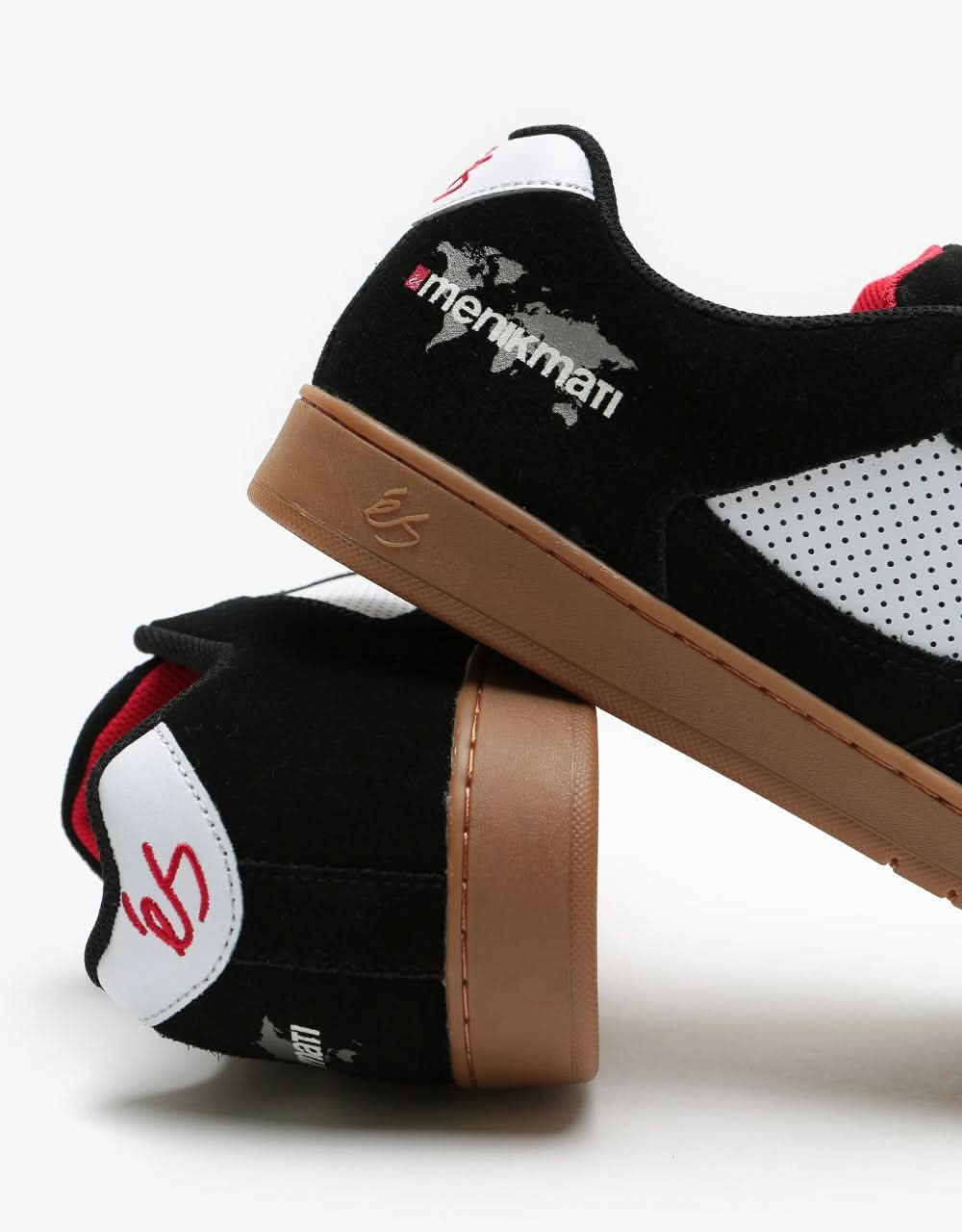 éS x Menikmati Accel Slim Skate Shoes - Black/White/Gum