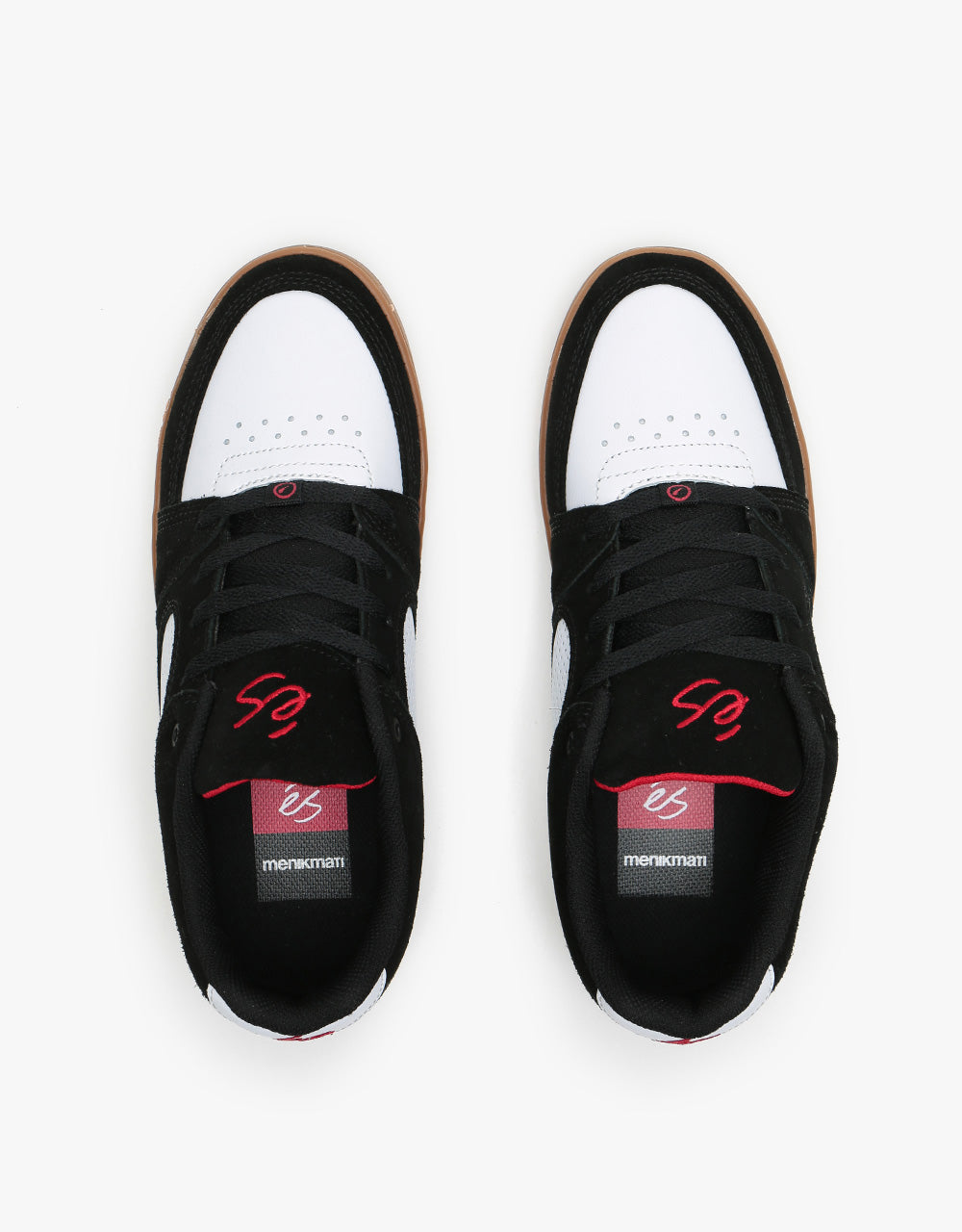 éS x Menikmati Accel Slim Skate Shoes - Black/White/Gum