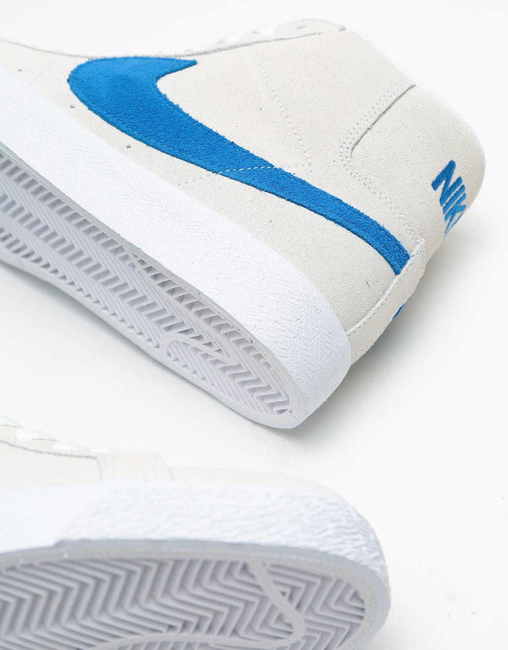 Nike SB Zoom Blazer Mid Skate Shoes - White/Team Royal-White-Cerulean