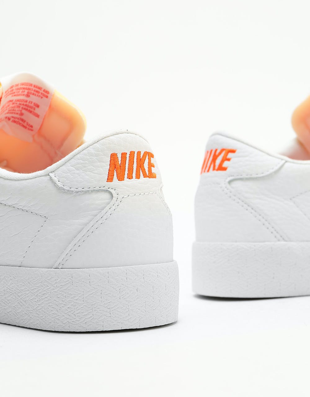 Nike SB Zoom Bruin Skate Shoes - White/Team Orange-White-Gum Light Bro