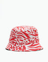 New Era Reversible Patterned Bucket Hat - Red
