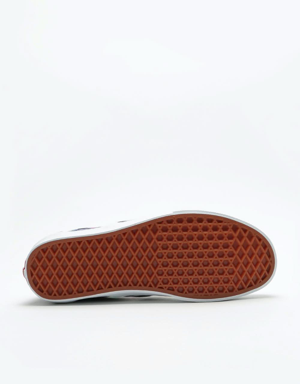 Vans Classic Slip-On Skate Shoes - (Iridescent Check) Black/True White