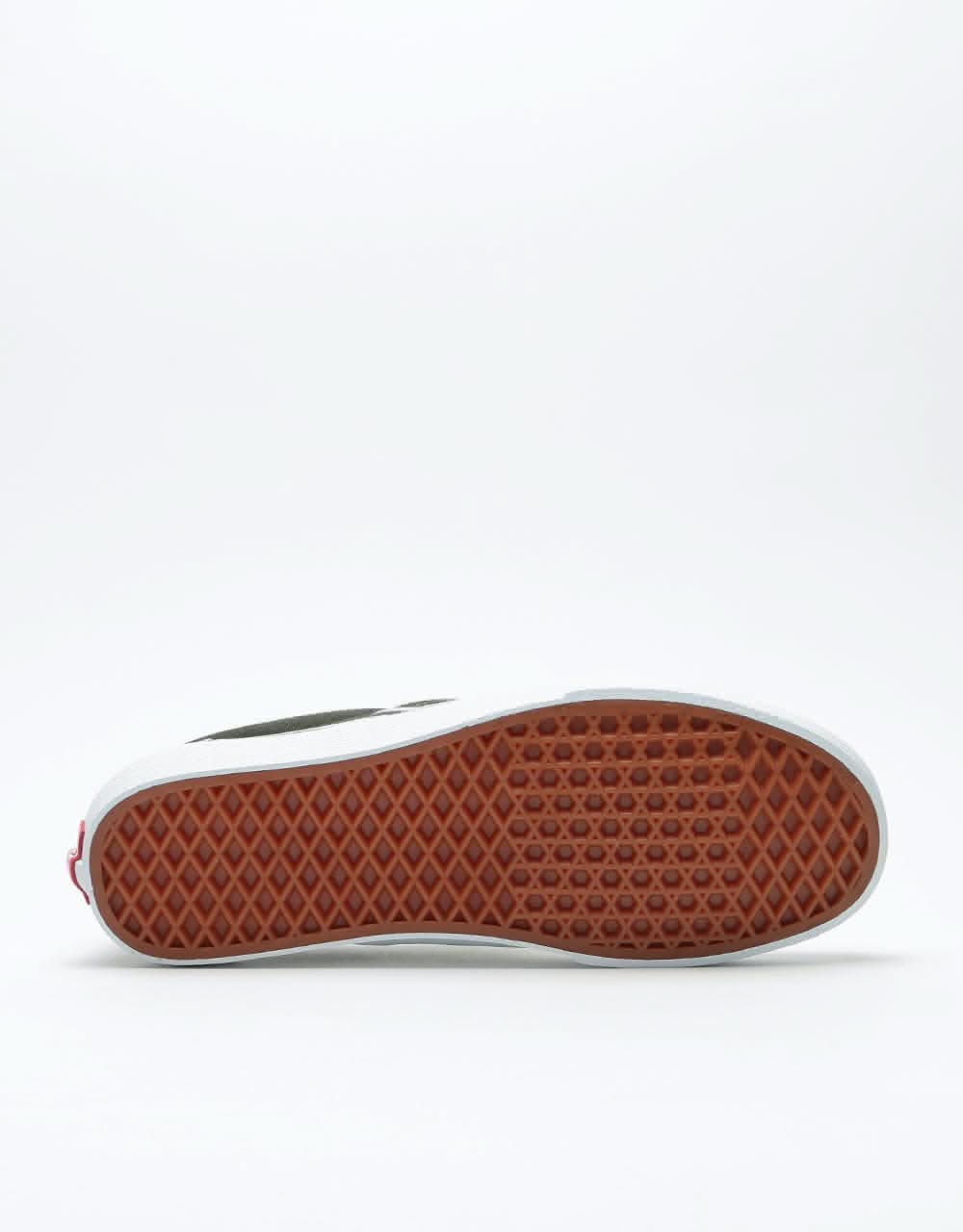 Vans Classic Slip-On Skate Shoes - (Checkerboard) Forest Night/True White
