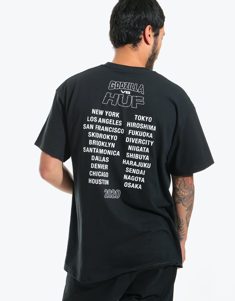 HUF vs Godzilla Tour T-Shirt - Black