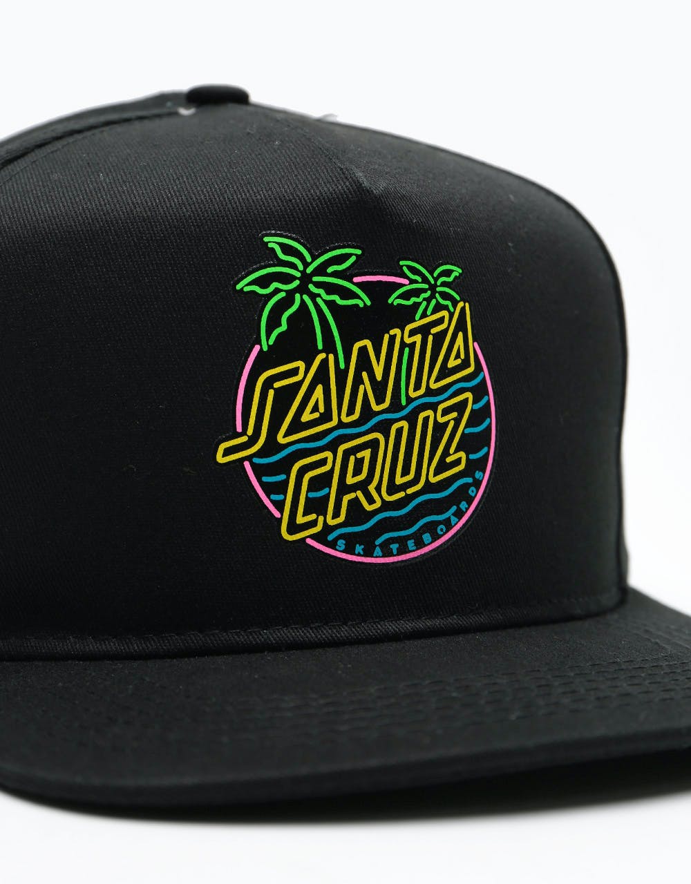 Santa Cruz Glow Dot Snapback Cap - Black