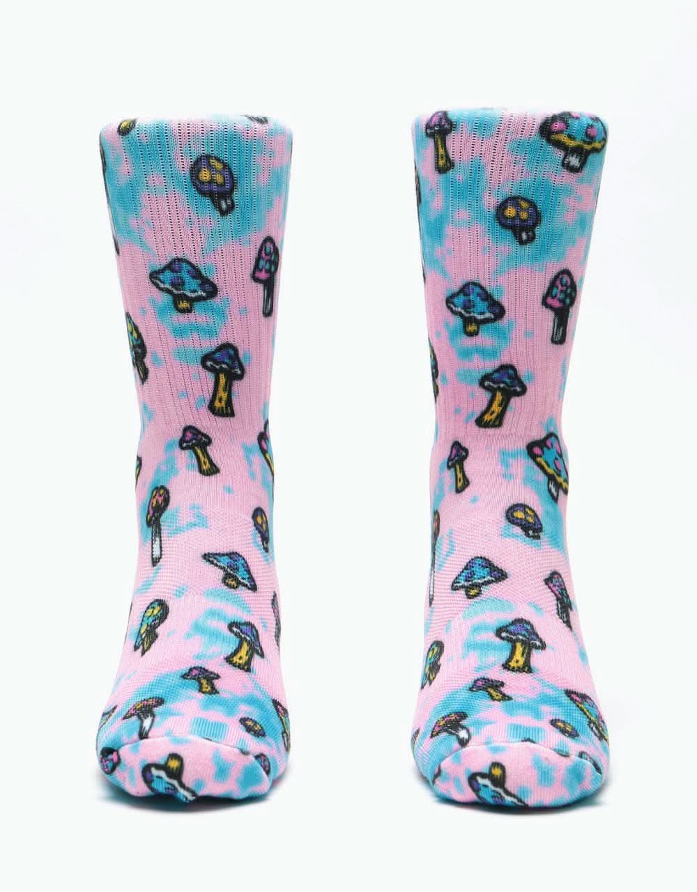 Santa Cruz Shroom Socks - Pink/Blue