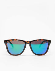 Glassy Sunhater Deric Sunglasses - Tortoise/Green Mirror