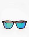 Glassy Sunhater Deric Polarized Sunglasses - Tortoise/Green Mirror