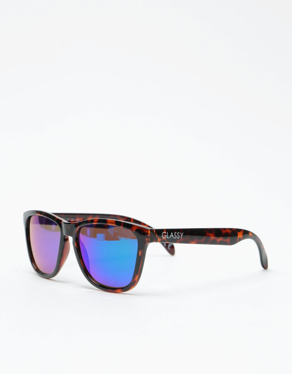 Glassy Sunhater Deric Sunglasses - Tortoise/Green Mirror