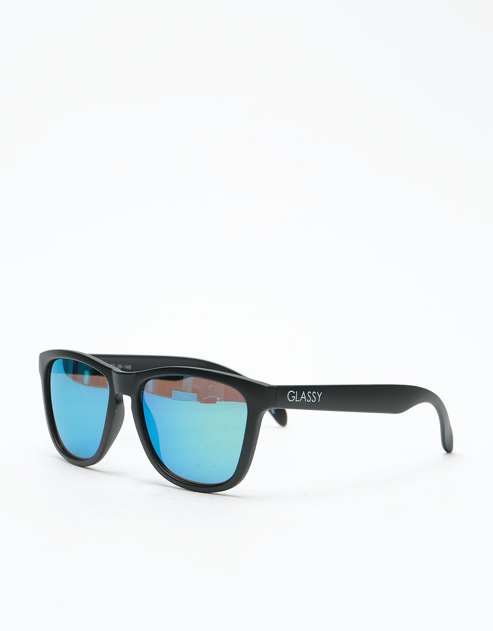 Glassy Sunhater Deric Sunglasses - Matte Black/Gold Mirror