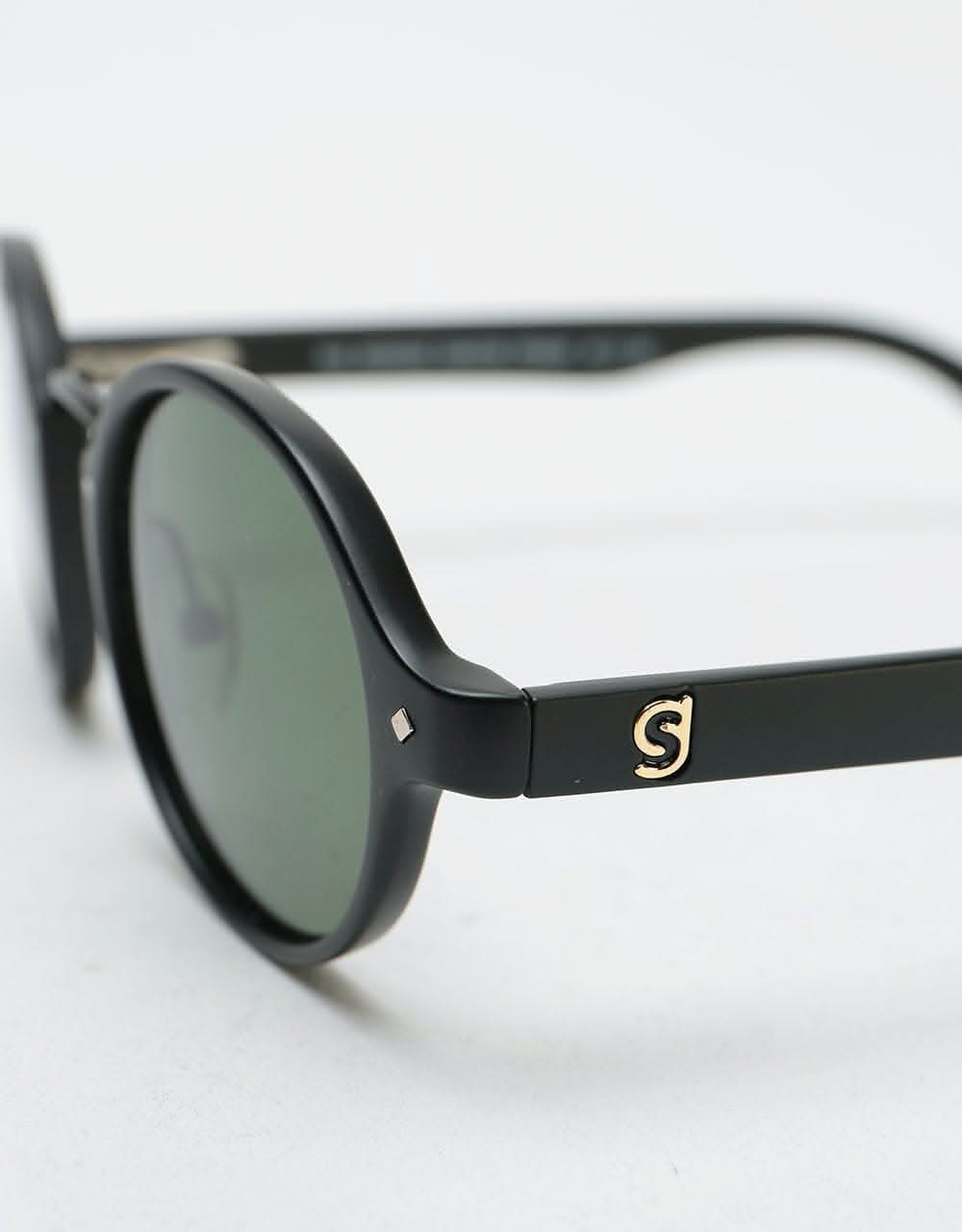Glassy Sunhater P-Rod Premium Polarized Sunglasses - Black/Green Lens