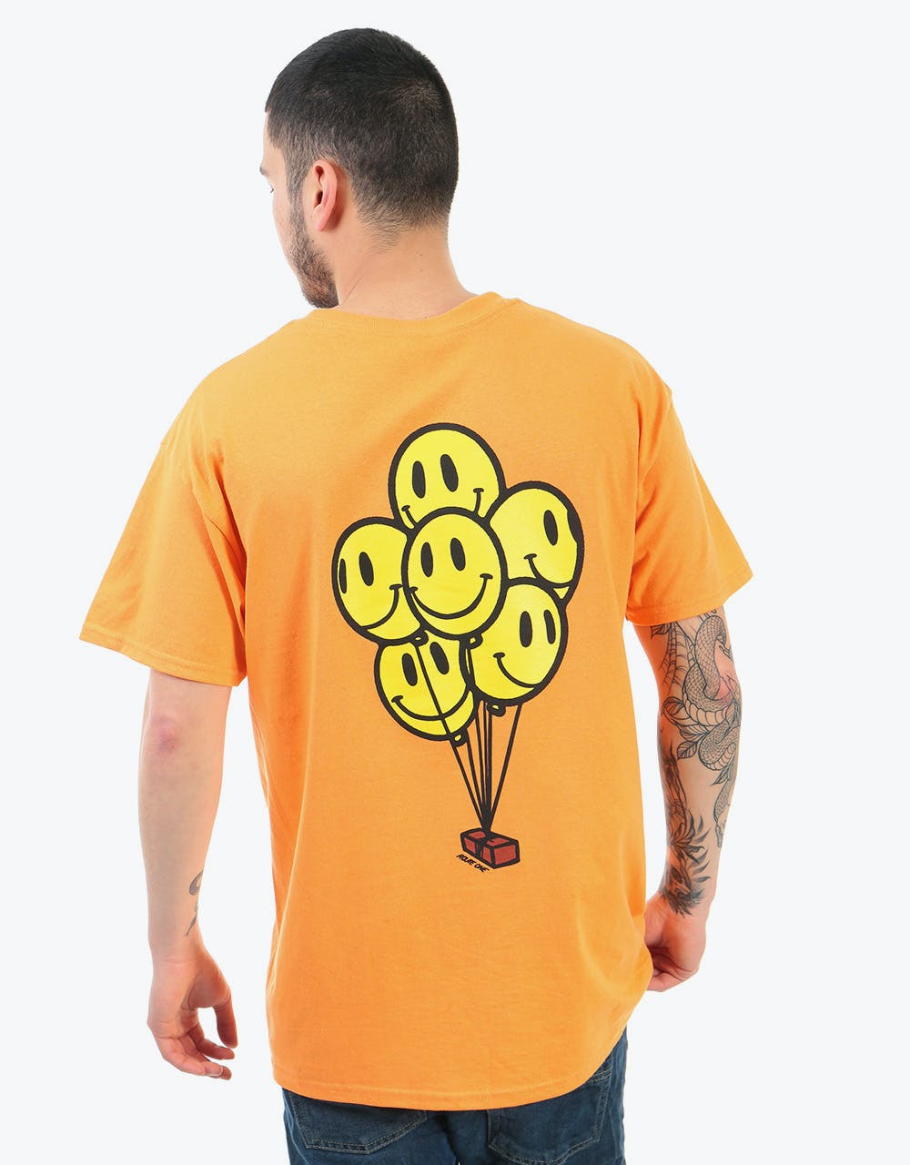 Route One Happy T-Shirt - Tangerine