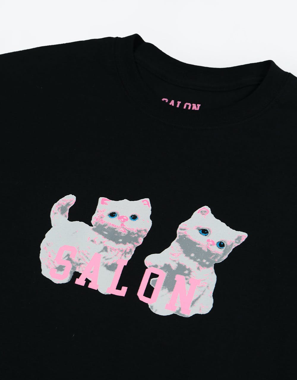 Salon Skateboards Kitty Cats T-Shirt - Black/Pink
