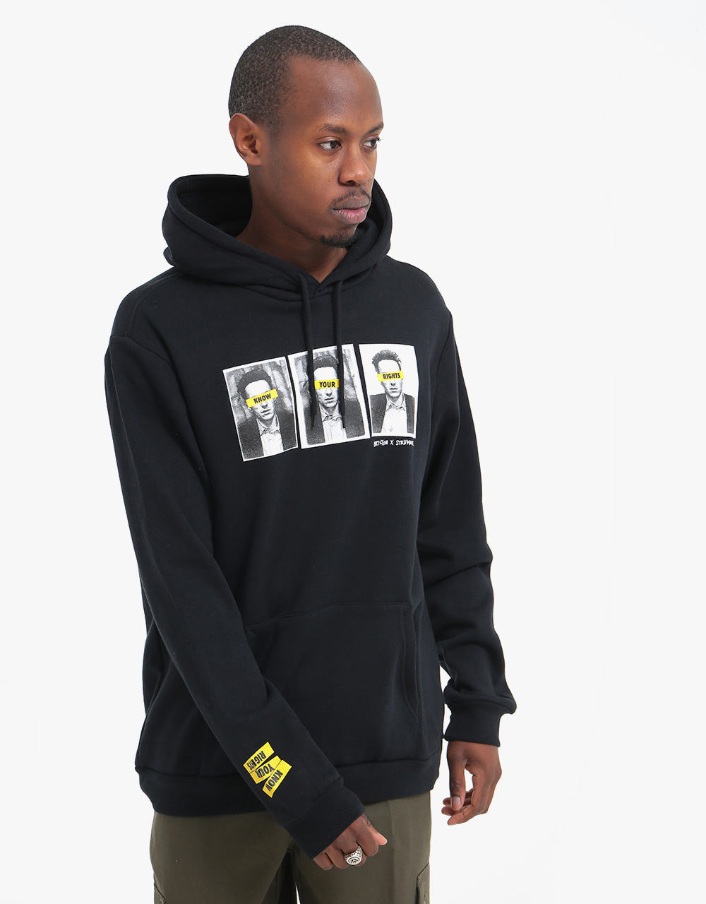 Brixton x Strummer Know Your Rights Pullover Hoodie - Black