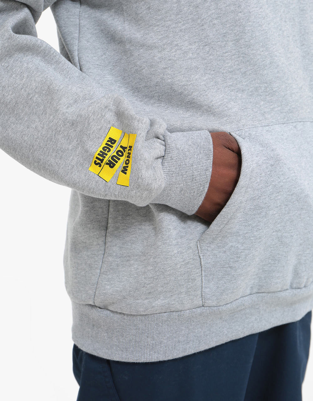 Brixton x Strummer Know Your Rights Pullover Hoodie - Heather Grey