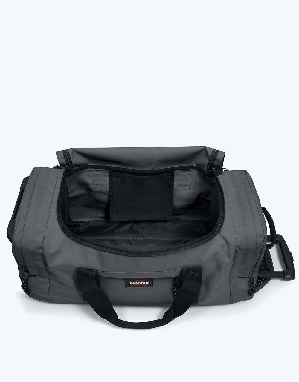 Eastpak Leatherface Medium Wheeled Luggage Bag - Woven Grey