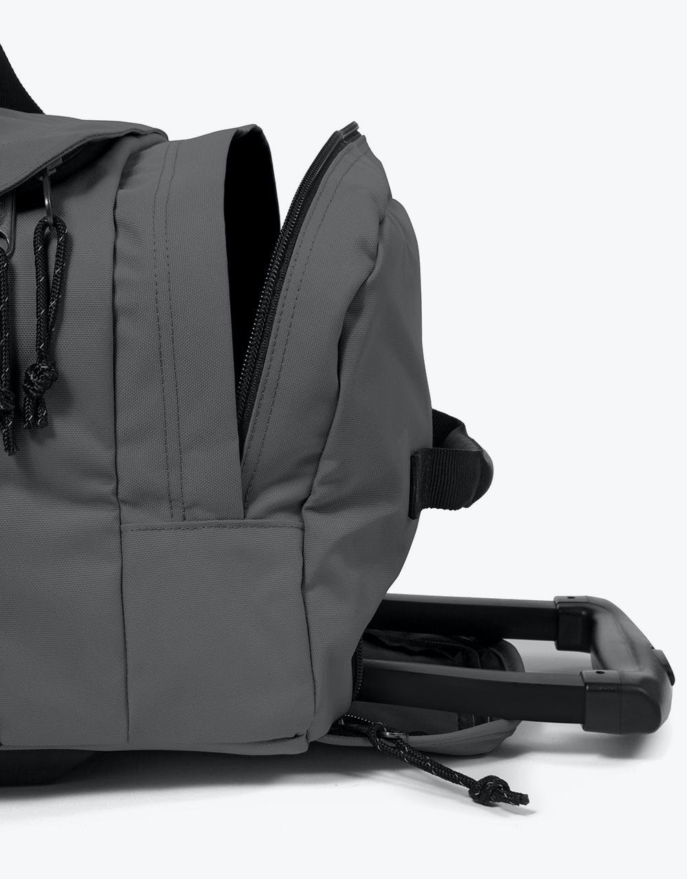 Eastpak Leatherface Small Wheeled Luggage Bag - Woven Grey