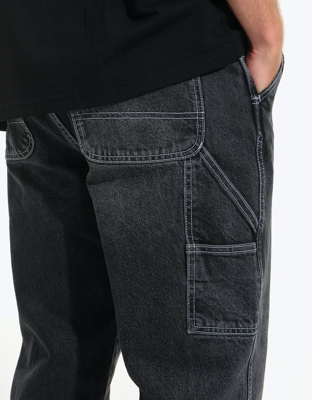 Route One Denim Carpenter Pants - Washed Black