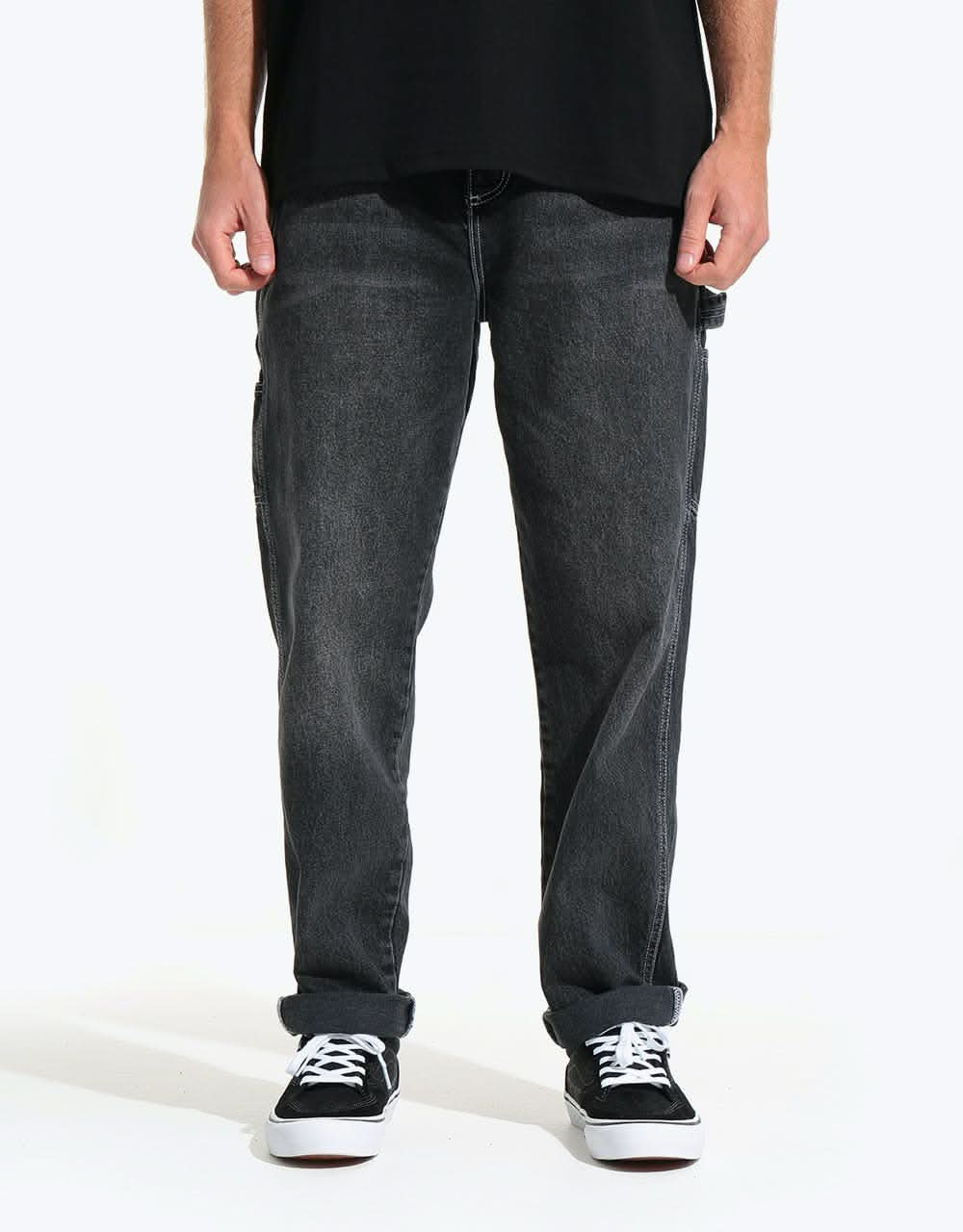 Route One Denim Carpenter Pants  - Washed Black