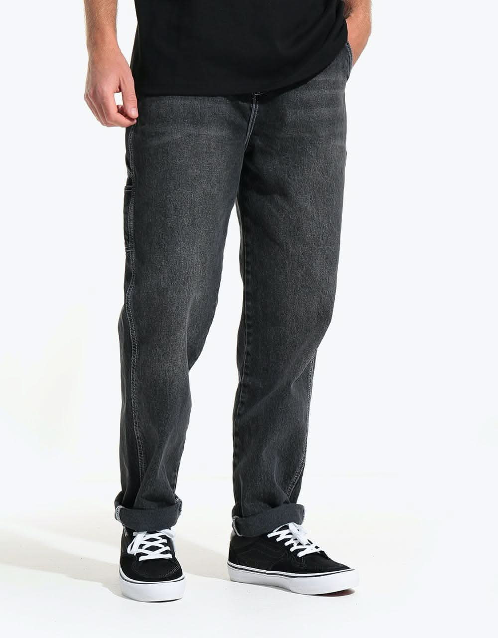 Route One Denim Carpenter Pants  - Washed Black