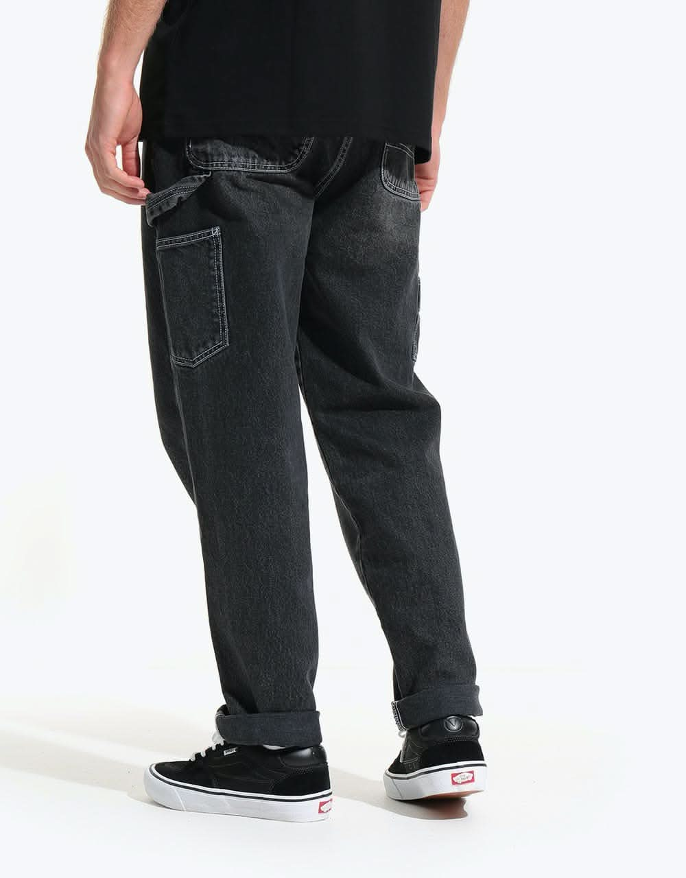 Route One Denim Carpenter Pants  - Washed Black