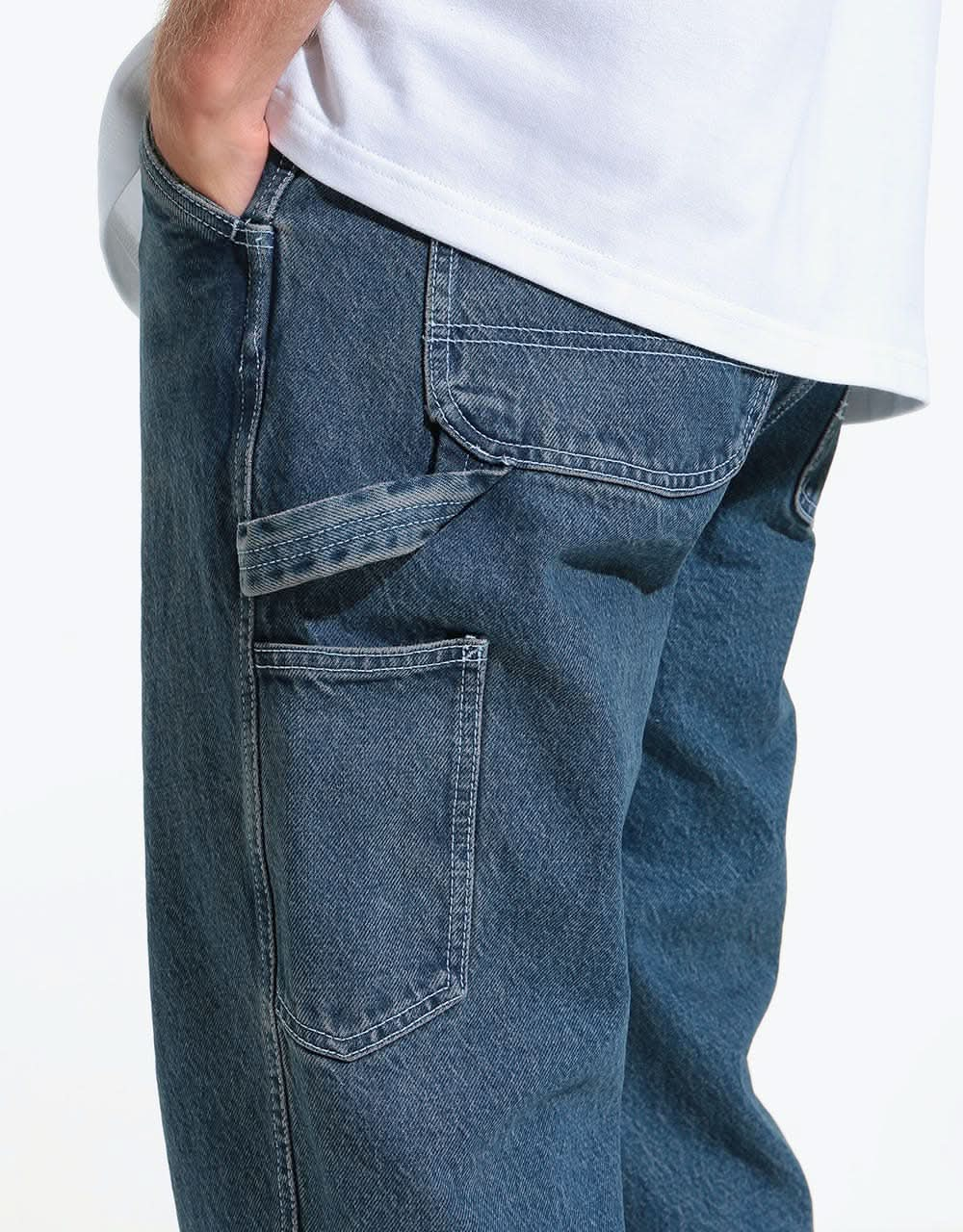 Route One Denim Carpenter Pants - Light Wash