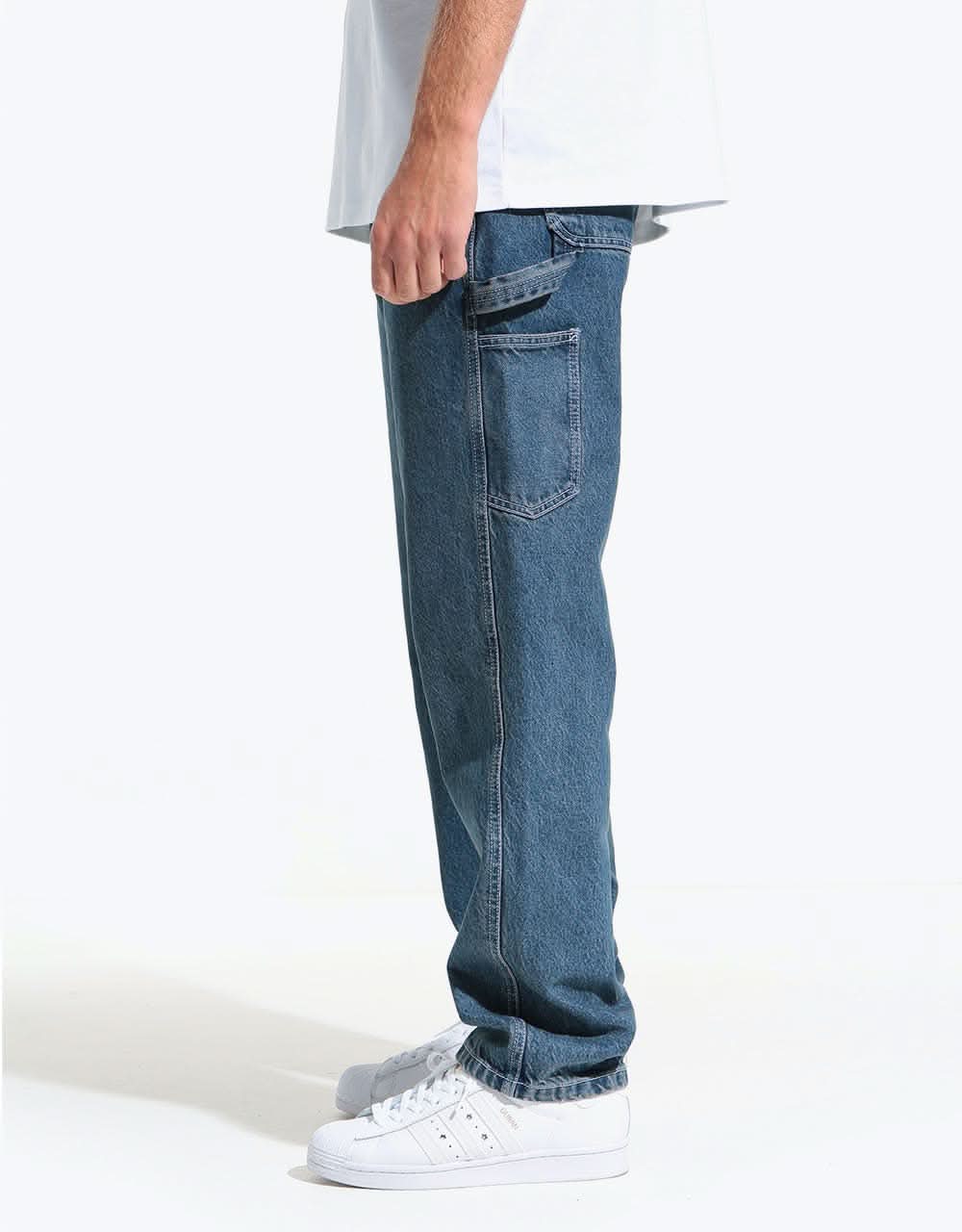 Route One Denim Carpenter Pants  - Light Wash