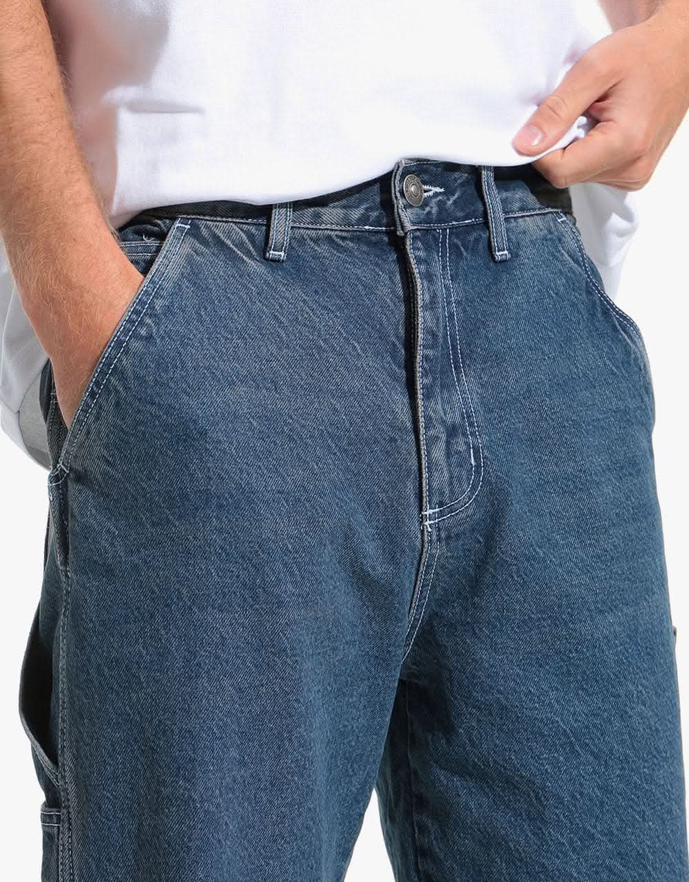 Route One Denim Carpenter Pants  - Light Wash