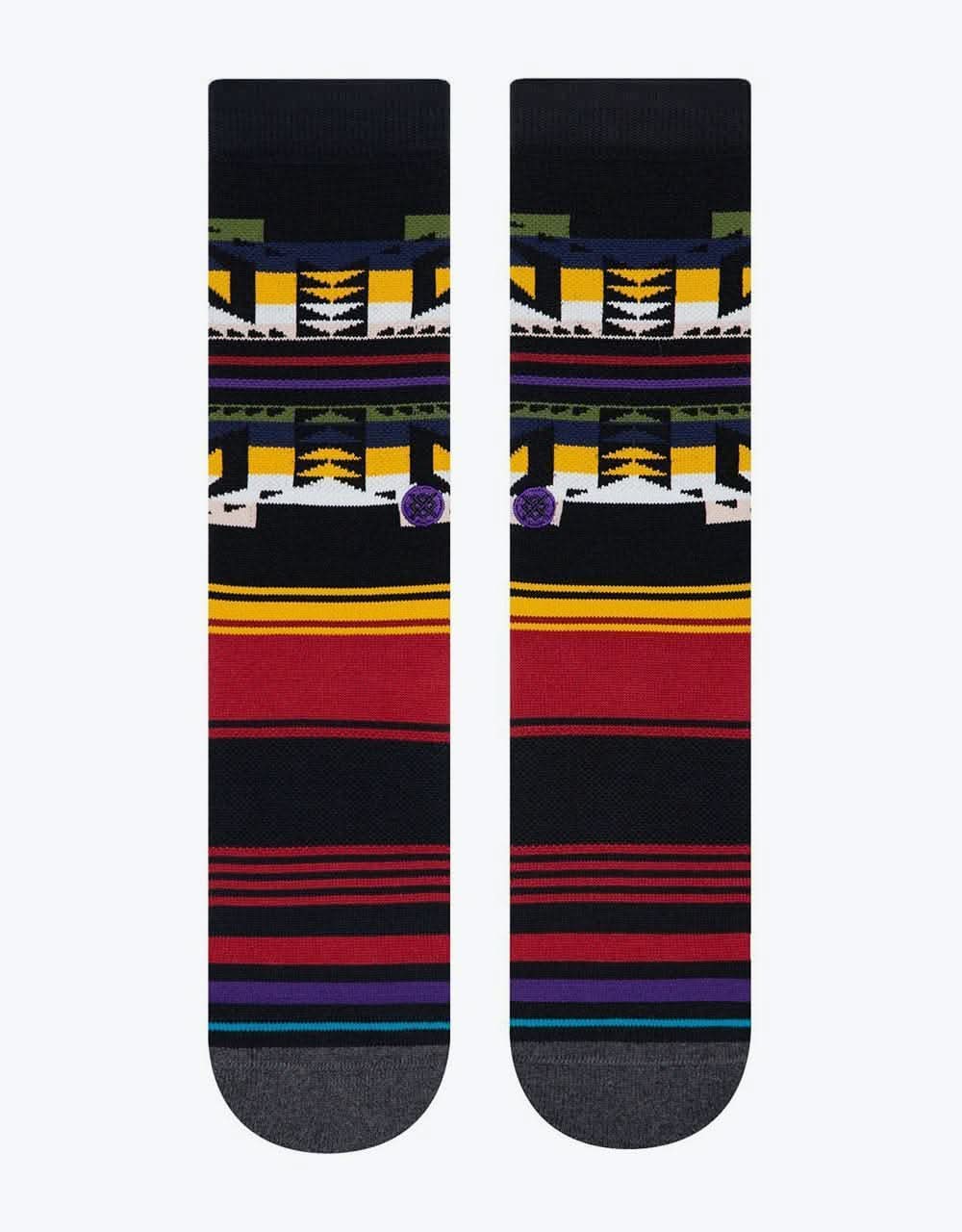 Stance Collision Combed Cotton Crew Socks - Black